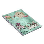 エレガントアリスinワンダーランドパーソナライズされた ノートブック (右側)