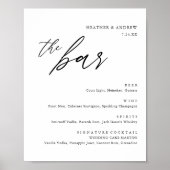 エレガントアルコール飲料結婚のバー ポスター (正面)