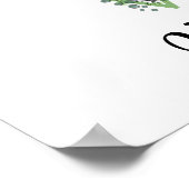 エレガントアルファベット文字Vラベンダーユーカリ ポスター (角)