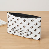 エレガントアルファベモノグラムのットパタシンプルーン アクセサリーポーチ