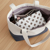 エレガントアルファベモノグラムのットパタシンプルーン アクセサリーポーチ