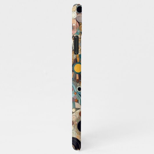 エレガントアンティークアールヌーボースタイルフローラスタイル iPhoneケース (右側)