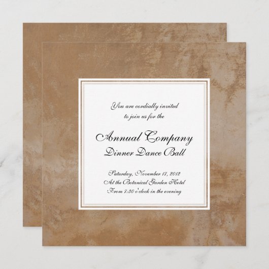 エレガントアンティークグランジヴィンテージイタリアン壁 招待状 (正面/裏面)