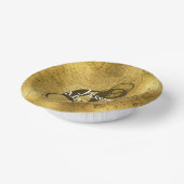 エレガントアンティークゴールデン結婚メタル ペーパーボウル (傾斜あり)