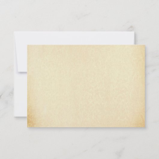 エレガントアンティークスワールウェディングRSVPカード 出欠カード (裏面)