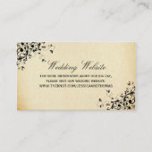 エレガントアンティークスワ結婚ールのウェブサイト エンクロージャーカード (正面)