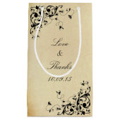 エレガントアンティークスワ結婚ール スモールペーパーバッグ (正面)