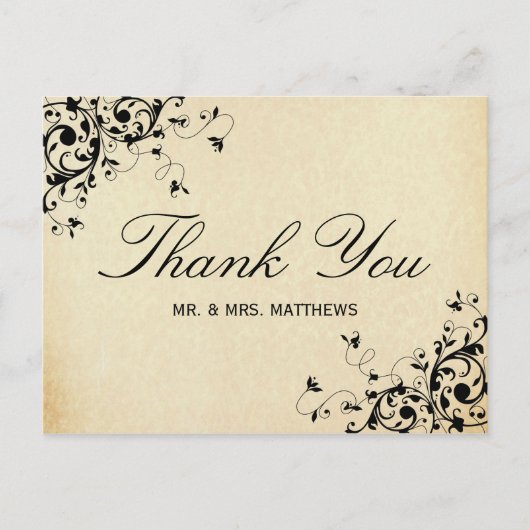 エレガントアンティークス結婚ワーズ ポストカード (正面)