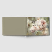 エレガントアンティークバラソフトピンク水カラーフローラ ゲストブック (全面)