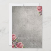 エレガントアンティークバラブライダルシャワー 招待状 (裏面)