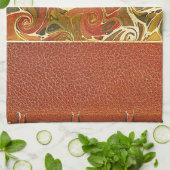 エレガントアンティークブック、旋回パタ華美ーン キッチンタオル (折り畳み)