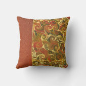 エレガントアンティークブック、旋回パタ華美ーン クッション (裏面)