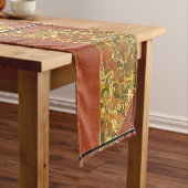 エレガントアンティークブック、旋回パタ華美ーン ショートテーブルランナー (インサイチュ)