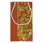 エレガントアンティークブック、旋回パタ華美ーン スモールペーパーバッグ (裏面)