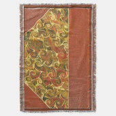 エレガントアンティークブック、旋回パタ華美ーン スローブランケット (正面縦)