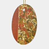 エレガントアンティークブック、旋回パタ華美ーン セラミックオーナメント (左)