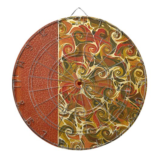 エレガントアンティークブック、旋回パタ華美ーン ダーツボード (正面)