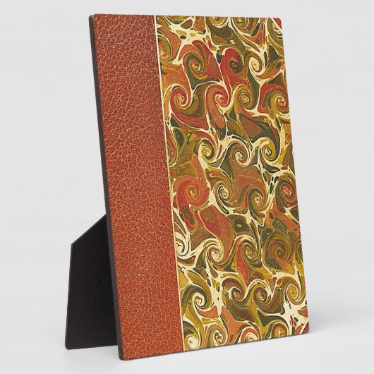 エレガントアンティークブック、旋回パタ華美ーン フォトプラーク (側面)