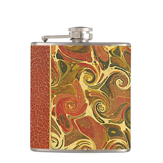 エレガントアンティークブック、旋回パタ華美ーン フラスク (正面)