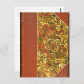 エレガントアンティークブック、旋回パタ華美ーン ポストカード (正面/裏面)