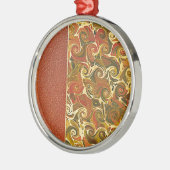 エレガントアンティークブック、旋回パタ華美ーン メタルオーナメント (左)