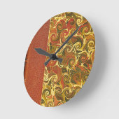 エレガントアンティークブック、旋回パタ華美ーン ラウンド壁時計 (傾斜)