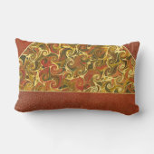 エレガントアンティークブック、旋回パタ華美ーン ランバークッション (裏面)