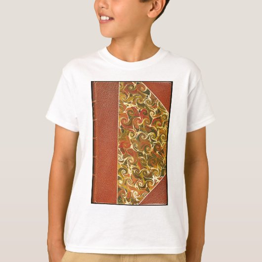 エレガントアンティークブック、旋回パタ華美ーン Tシャツ (正面)