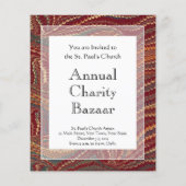 エレガントアンティークマーブル紙ブルゴーニュと金ゴールド チラシ (裏面)