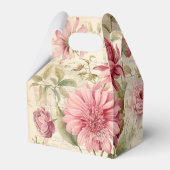 エレガントアンティークヴィンテージフランスのフローラコラージュ フェイバーボックス (正面サイド)