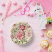 エレガントアンティークヴィンテージフランスのフローラコラージュ ペーパーボウル (パーティー)