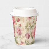 エレガントアンティークヴィンテージフランスのフローラコラージュ 紙コップ (右)