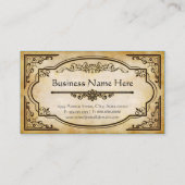 エレガントアンティーク古い紙とヴィンテージフレーム 名刺 (裏面)