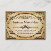 エレガントアンティーク古い紙とヴィンテージフレーム 名刺 (裏面)
