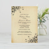 エレガントアンティーク旋回ウェディングシャワー 招待状 (スタンド正面)