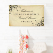 エレガントアンティーク旋回ブライダルシャワー 横断幕 (インサイチュ)