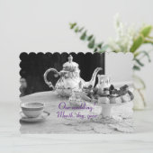 エレガントアンティーク結婚カード 招待状 (スタンド正面)