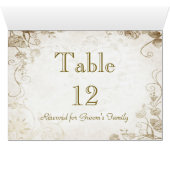 エレガントアンティーク金ゴールドテーブル座席名カード (内部横(下))