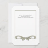 エレガントアンティーク金ゴールドフレーム結婚式招待状 招待状 (裏面)