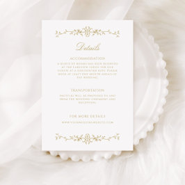 エレガントアンティーク金ゴールドラインア結婚ート詳細 エンクロージャーカード