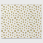 エレガントアンティーク金ゴールドMaple葉パターン。 ラッピングペーパー (フラット)