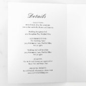 エレガントアンパサンド写真フォーマル伝統的結婚の 三つ折り招待状 (内部最初)