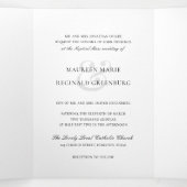 エレガントアンパサンド写真フォーマル伝統的結婚の 三つ折り招待状 (内部中)