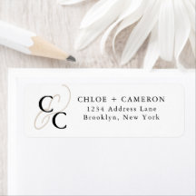 エレガントアンパサンド書道モノグラ結婚ム