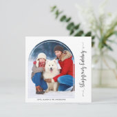 エレガントアーチクリカスタムスモダンスのペット犬の写真 シーズンカード (スタンド正面)