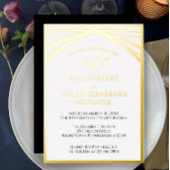 エレガントアーチゴールデン50結婚周年記念パーティー 箔招待状