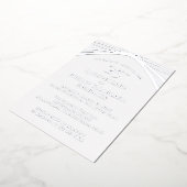 エレガントアーチシルバー25結婚周年記念パーティー 箔招待状 (回転した状態)