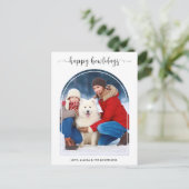 エレガントアーチドッグカスタムクスモダンペット写真 シーズンポストカード (スタンド正面)