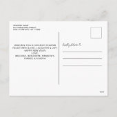 エレガントアーチドッグカスタムクスモダンペット写真 シーズンポストカード (裏面)