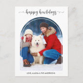 エレガントアーチドッグカスタムクスモダンペット写真 シーズンポストカード (正面)